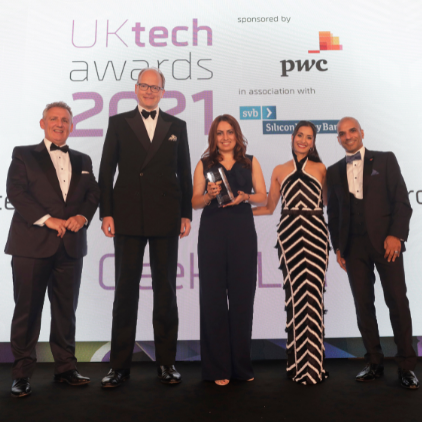 Geeks Ltd won the UK tech awards 2021 - the innovation of the year for DiGence®
